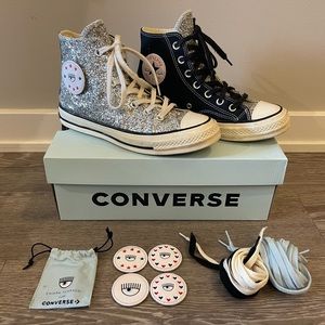 US 7/ EU 37.5 Converse Chuck Taylor All Star x Chiara Ferragani (Black/Silver)
